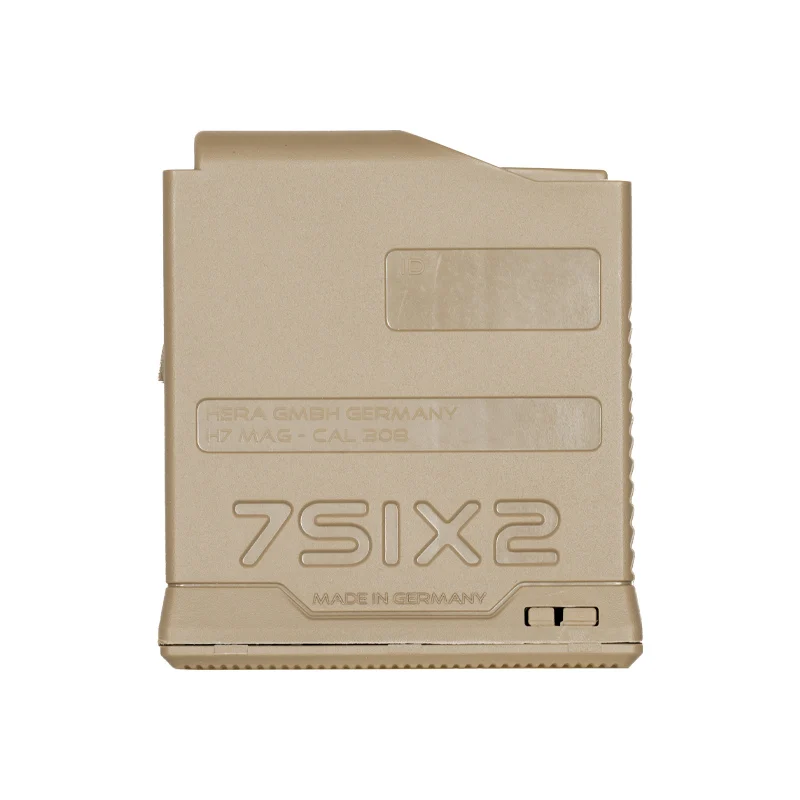 H7 MAG (5 Round .308) TAN 7 Tan H7 mag 5 round .308 caliber magazine facing front