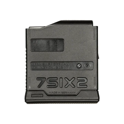 Black H7 mag 5 round .308 caliber magazine back facing