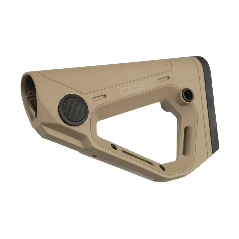 CCS Collapsible Buttstock TAN 8 Tan (FDE) CCS Collapsible Carbine Buttstock - Front View