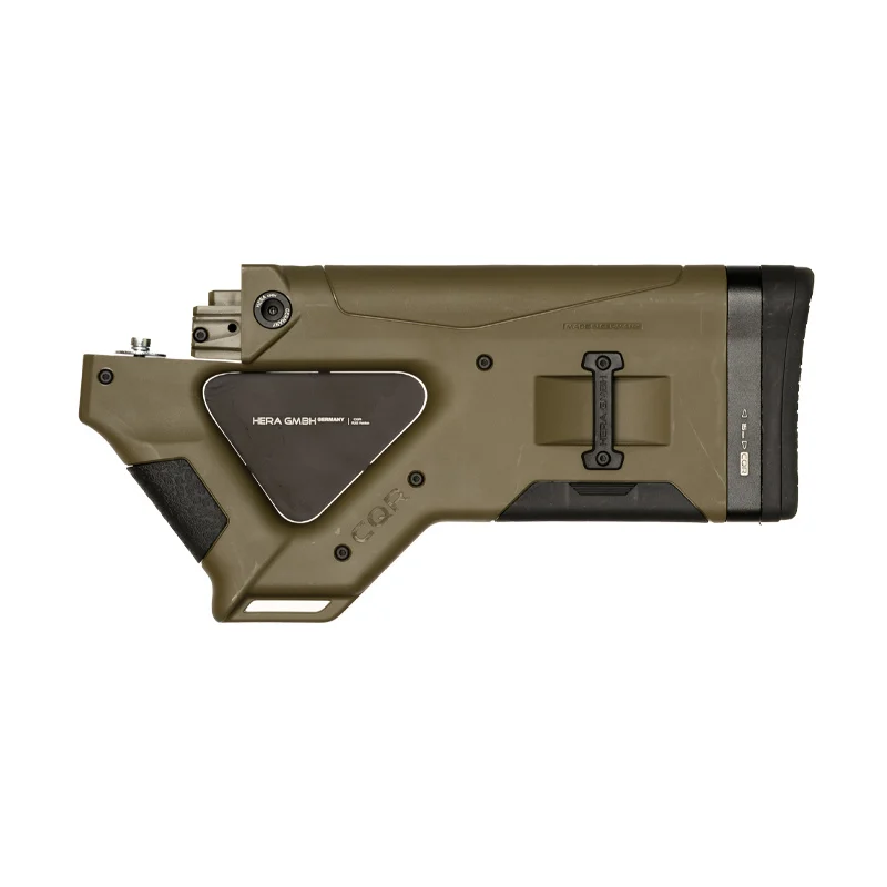 CQR GEN 1.0 AK-47 (CA) Buttstock GREEN 7 CQR GEN1.0 AK-47 buttstock in OD Green state compliant version facing left