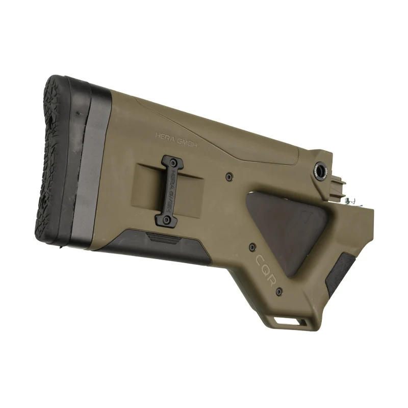CQR GEN 1.0 AK-47 (CA) Buttstock GREEN 6 CQR GEN1.0 AK-47 buttstock in OD Green state compliant version tilted back side