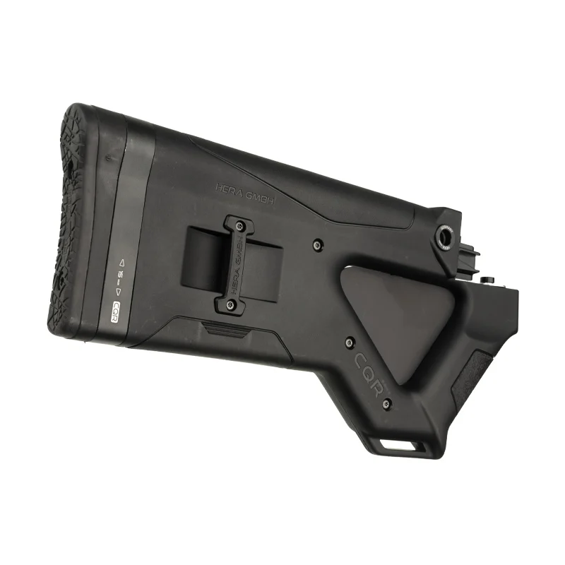 CQR GEN 1.0 AK-47 (CA) Buttstock BLACK 5 CQR GEN1.0 AK-47 buttstock in black state compliant version tilted back side