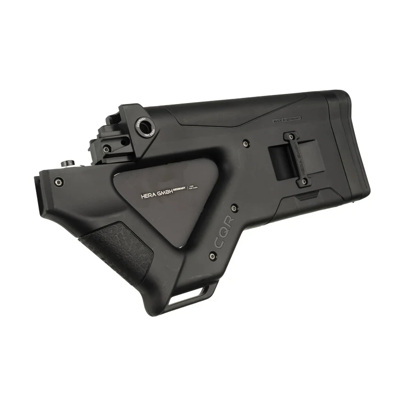 CQR GEN 1.0 AK-47 (CA) Buttstock BLACK 6 CQR GEN1.0 AK-47 buttstock in black state compliant version tilted left