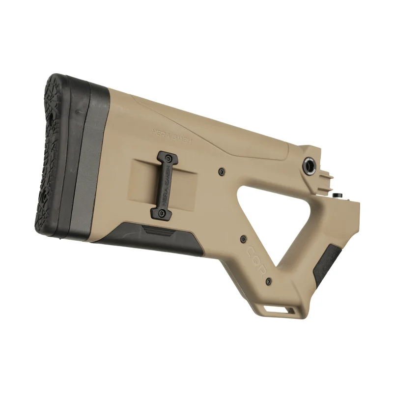 CQR GEN 1.0 AK-47 Buttstock TAN 5 CQR GEN1.0 AK-47 buttstock in tan (FDE) tilted back side
