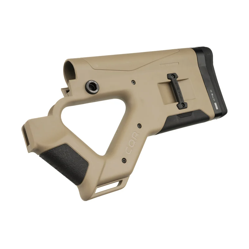 CQR GEN 1.0 Buttstock TAN 7 CQR Gen1.0 Buttstock for AR-15 in Tan (FDE) Tilted Left