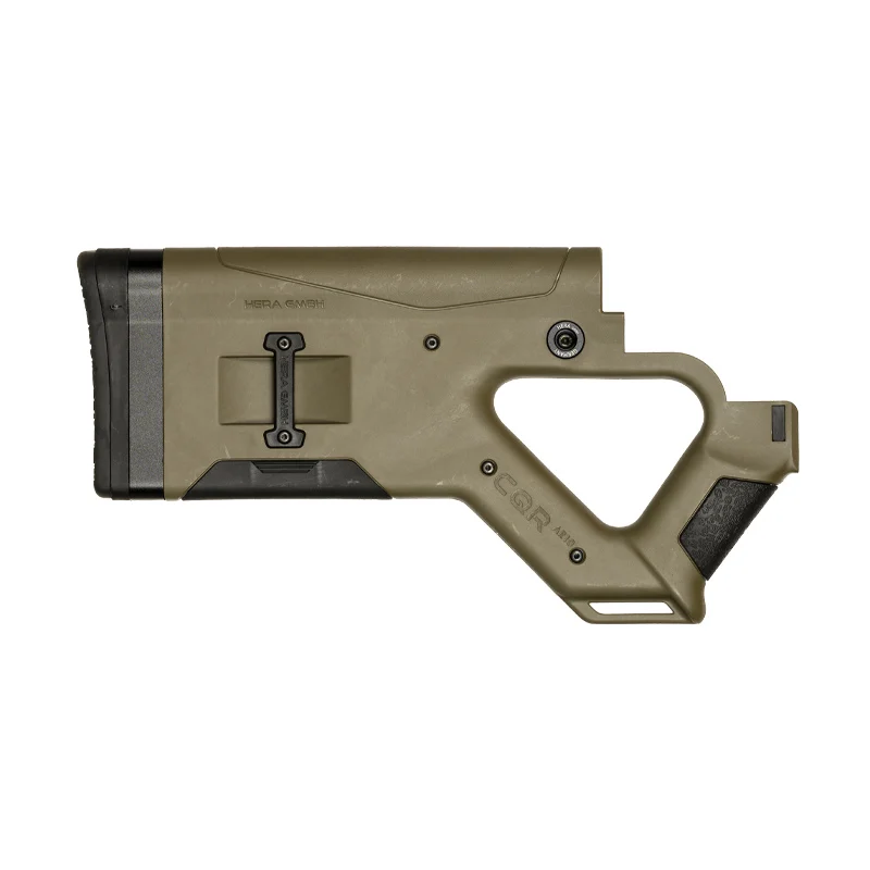 CQR GEN1.0 buttstock in OD Green for AR-10 pointing right