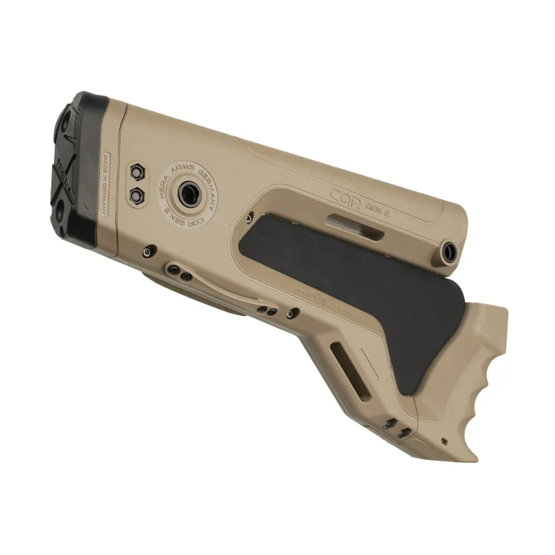 CQR GEN 2.0 (CA) Buttstock TAN 6 CQR GEN2.0 Buttstock State Restricted Version in Tan (FDE), angled pointing right