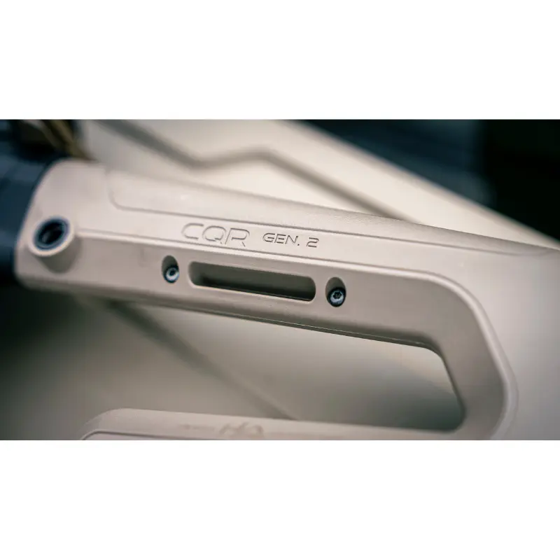 CQR GEN 2.0 (CA) Buttstock BLACK 9 Close-up of integrated sling slot on Hera Arms CQR Gen 2.0 FDE Buttstock for AR-15 platform.