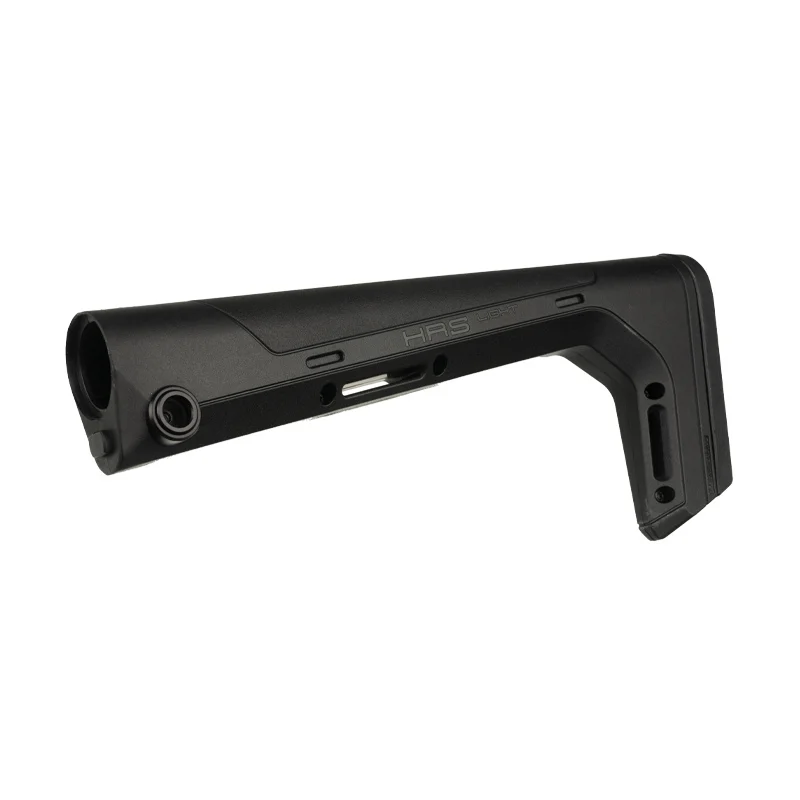 HRS Light Fixed Buttstock BLACK 7 Black Hera Light Fixed Buttstock for AR-15 - Front View
