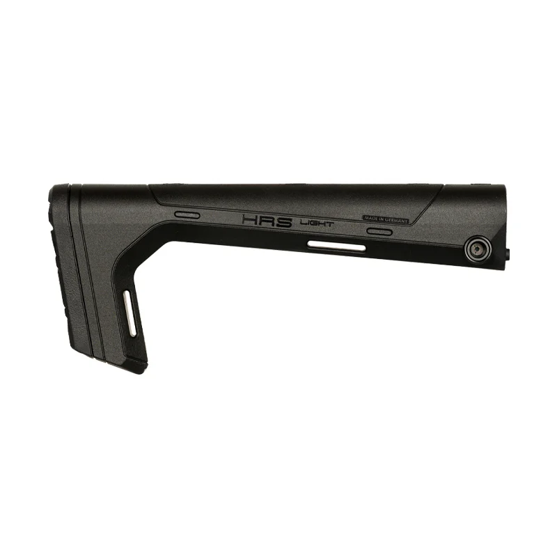 HRS Light Fixed Buttstock BLACK 8 Black Hera Light Fixed Buttstock for AR-15 - Pointing Right
