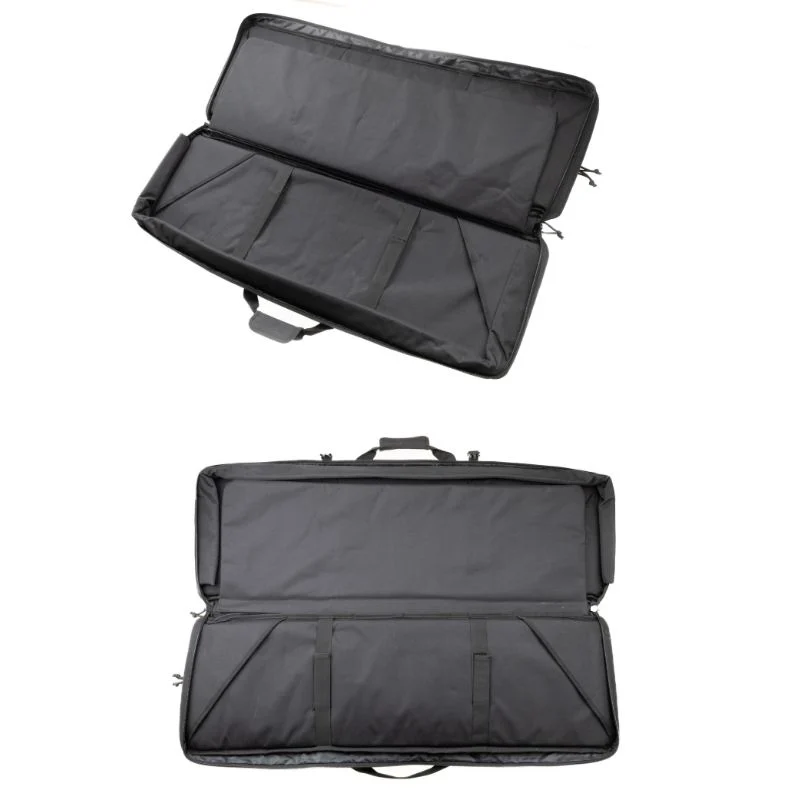 42" Padded Rifle Bag <br> OBSIDIAN 8 Interior of black rifle bag open for double rifle carrying.